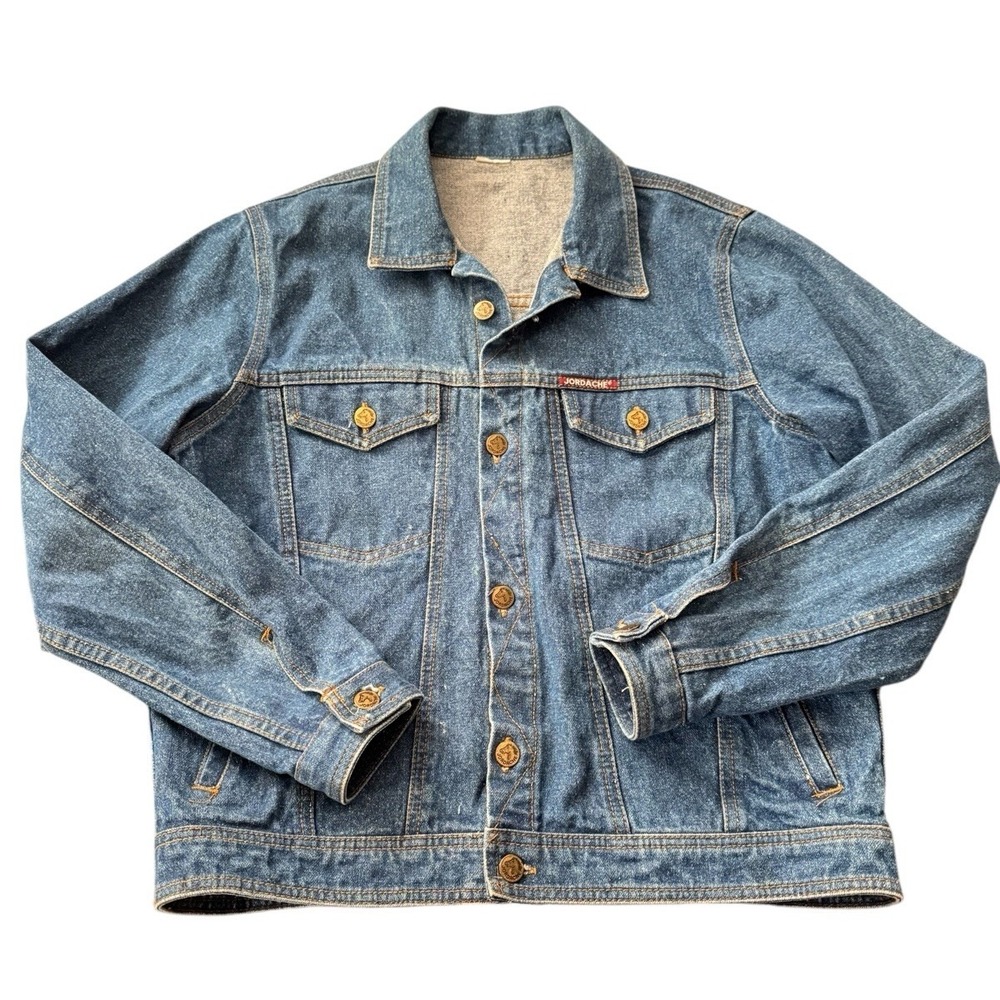 Vintage Jordache Jeanswear Denim Jacket Trucker Jean Blue Pure Cotton M/L